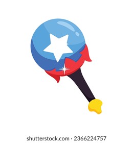 Magic ball stick vector colorful stickers Icon Design illustration. EPS 10 File