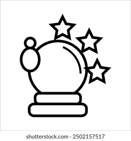 magic ball vector icon line template