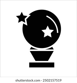 magic ball vector icon line template