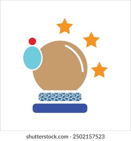 magic ball vector icon line template