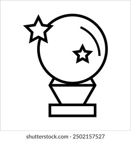 magic ball vector icon line template