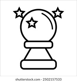 magic ball vector icon line template