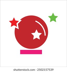 magic ball vector icon line template