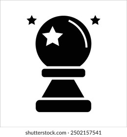 magic ball vector icon line template