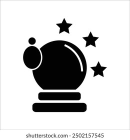 magic ball vector icon line template