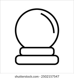 magic ball vector icon line template