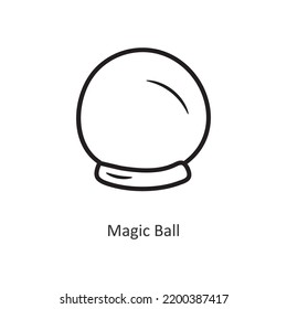 Magic Ball vector outline Icon Design illustration. Gaming Symbol on White background EPS 10 File