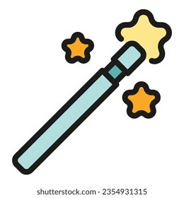 Zauberband-Symbol Umrandungsvektor. Editor-Stift. Werkzeugfarbe bearbeiten