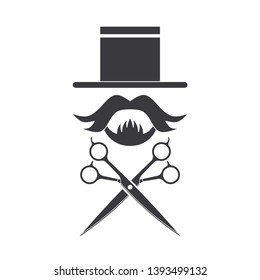Magic barber shop logo vector