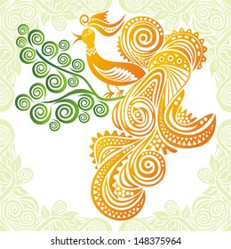 Magic bird pattern vector illustration