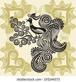 Magic bird vector illustration