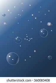 magic blue background with the gloss bubbles