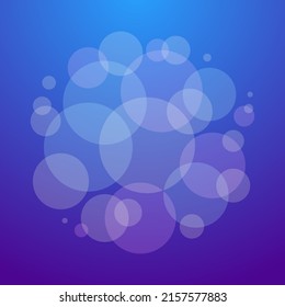 Fondo de bokeh azul mágico. Bonita disposición con efecto desenfocado. Plantilla editable para redes sociales o tarjetas de felicitación. Vector 10 EPS.