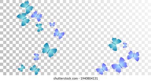 Magic blue butterflies abstract vector wallpaper. Summer pretty insects. Simple butterflies abstract dreamy background. Gentle wings moths graphic design. Nature creatures.