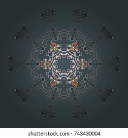Magic blue, gray and white holiday abstract background with star and falling snowflakes. Christmas blue, gray and whites. Vector illustration.