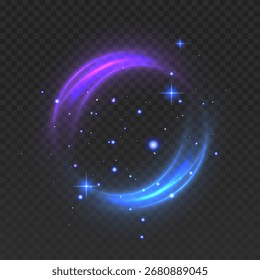 Magic blue line effect Abstract blue glow background with lights beam