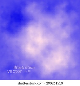 Magic blue sky with clouds Vector abstract background