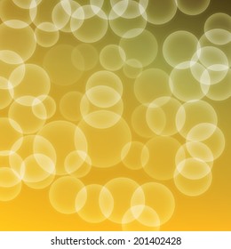Magic blurred bokeh bright circles vector background