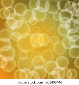Magic blurred bokeh bright circles vector background