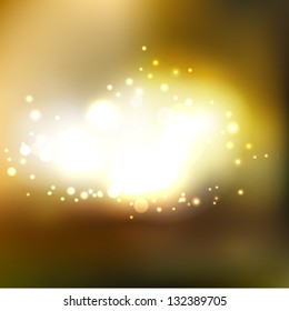 magic blurred and brilliant  light abstract background. vector design