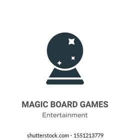 Magic board games vector icon on white background. Flat vector magic board games icon symbol sign from modern entertainment collection for mobile concept and web apps design.