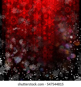 Magic bokeh Christmas background with snowflakes. EPS 10 vector file included