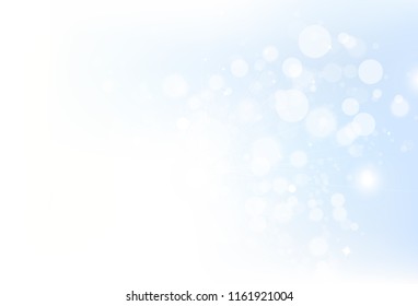 Magic bokeh circles bubble blur bright with stars glowing glitter sparkle sky concept abstract background vector illustration using for cosmetic product