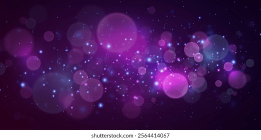 Magic bokeh and lights. Abstract bright effect of light and flash.