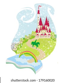 magic book with a beautiful fairy tale
