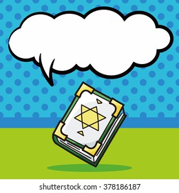 magic book doodle, speech bubble