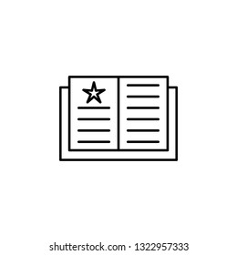 magic book, magic education outline icon. Signs and symbols can be used for web, logo, mobile app, UI, UX