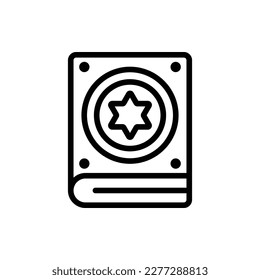 Magic Book Flat Icon Logo Illustration. Medieval Icon-set. Suitable For Web Design, Logo, App.