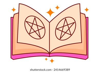 Magic Book Fortune Sticker Design