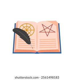 Magic Book, Halloween Vector Illustration, Isolated