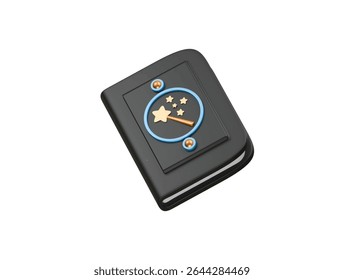 magic book icon 3d illustration render