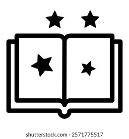 Magic Book Icon Element For Design