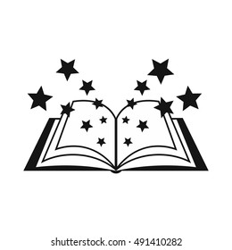 Magic book icon in simple style on a white background vector illustration