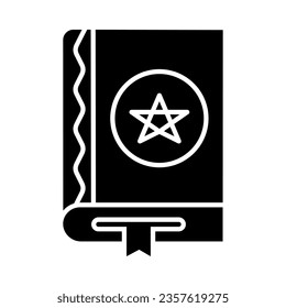 Magic book icon, spell book, witch, halloween, on white background vector illustration