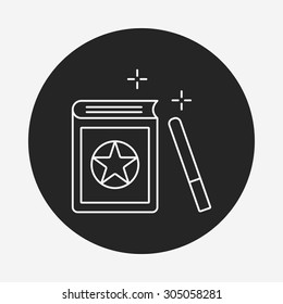 magic book line icon