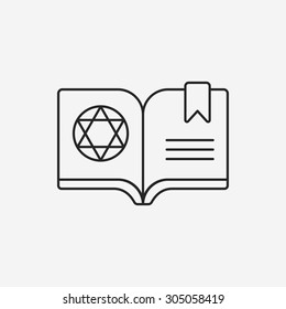 magic book line icon