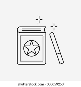 magic book line icon