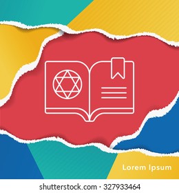 magic book line icon