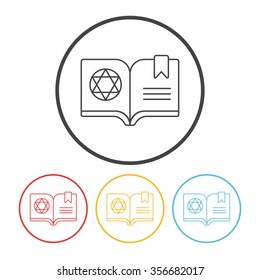 magic book line icon