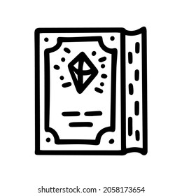 magic book line vector doodle simple icon
