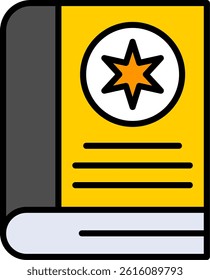 Magic Book Line Vector Icon Design