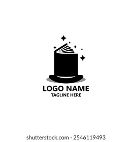 magic book logo design vector