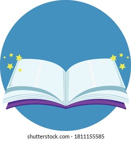 magic book with many stars 