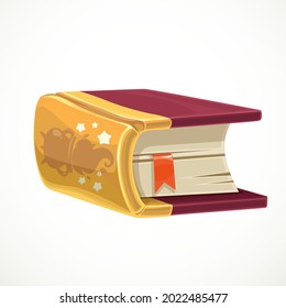 Magic book Potions textbook with the boiler on spine isolated on a white background