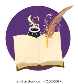Magic Book and Quill