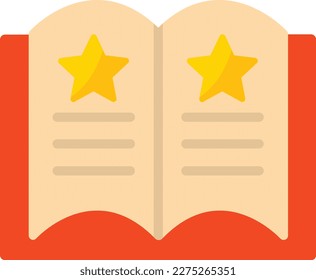 Magic Book Vector Icon Flat Style